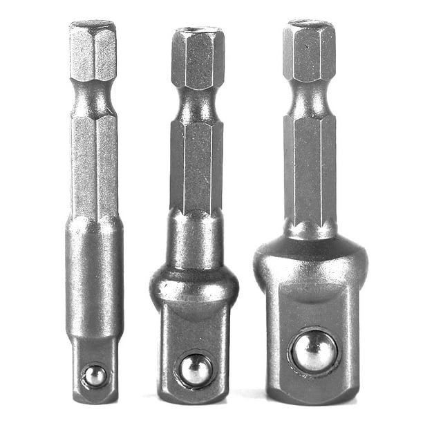 1/2 1/4 3/8 Drill Socket Adapter for Impact Driver Hex Shank Wrench Sleeve Socket Drill Bit Extension Bar Set Power Tools Size : 3pcs-set 1/2 1/4 3/8 Drill Socket Adapter for Impact Driver Hex Shank Wrench Sleeve Socket Drill Bit Extension Bar Set Power Tools Size : 3pcs-set